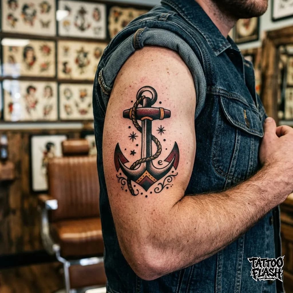 Traditional Tattoo on Bicep