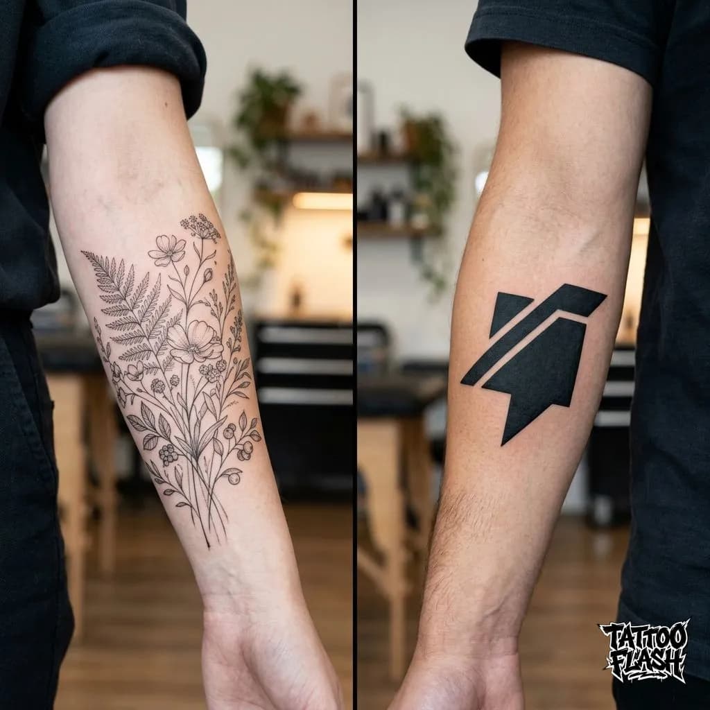 Blackwork Tattoo on Forearm