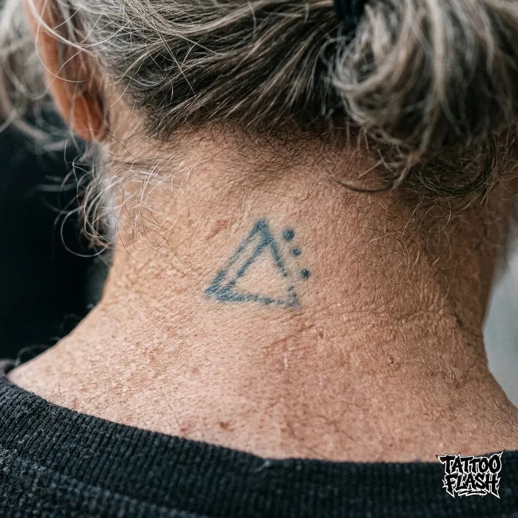 Minimalist Tattoo on Neck