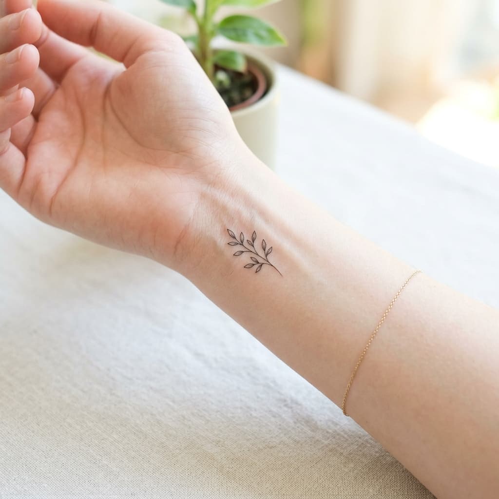 Fine-line Inner Wrist Tattoo Idea