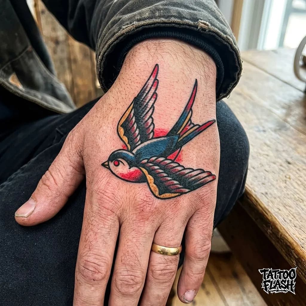 Traditional Tattoo on Hand