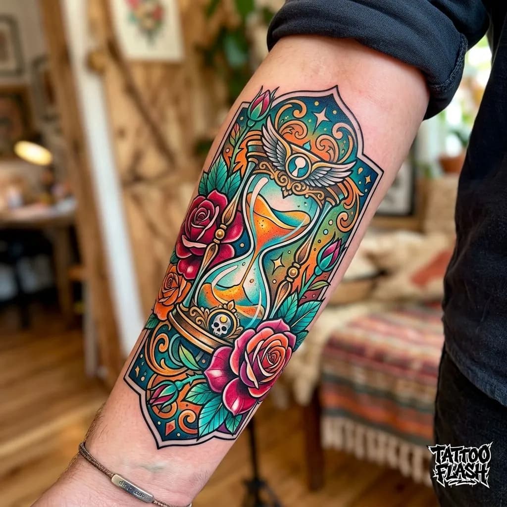 Neo-Traditional Tattoo on Forearm