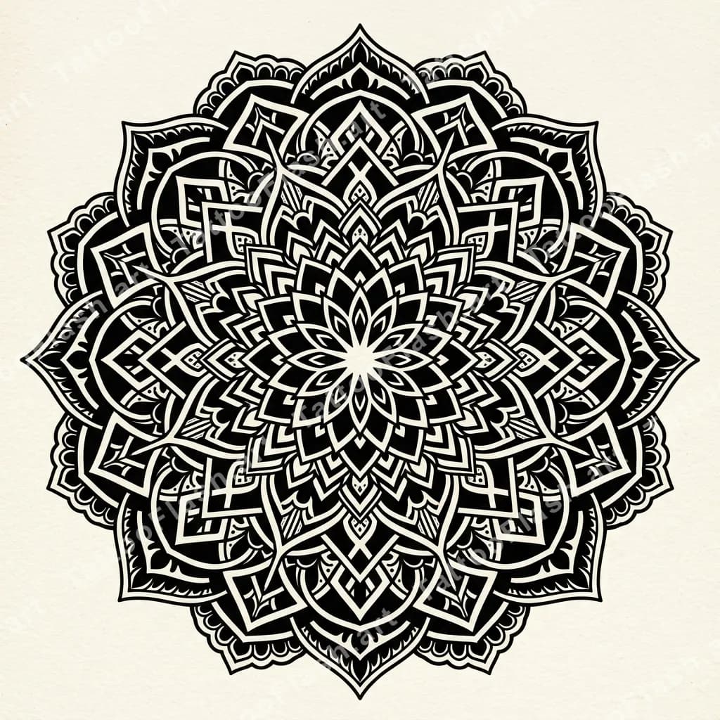 Blackwork tattoo design reference for the forearm