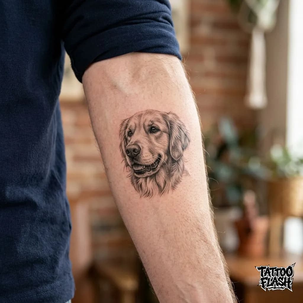 Micro-Realism Dog Portrait Tattoo