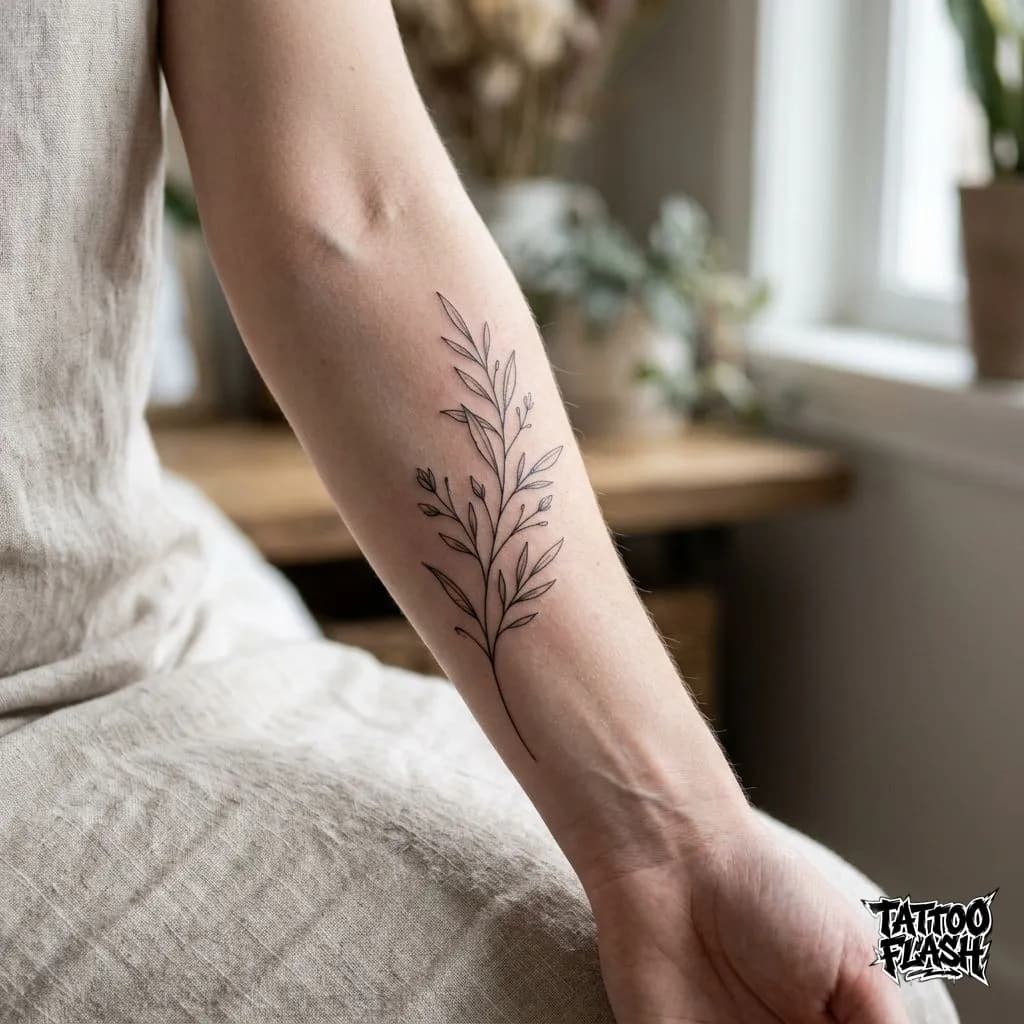 Minimalist Forearm Placement Tattoo