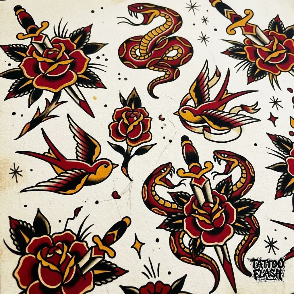 Traditional Flash Sheet Motifs
