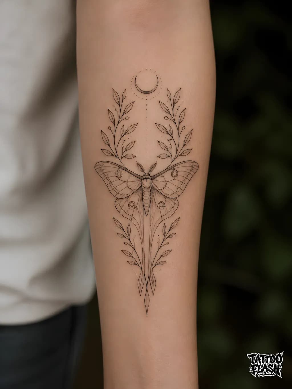 Fine Line tattoo design reference for the forearm